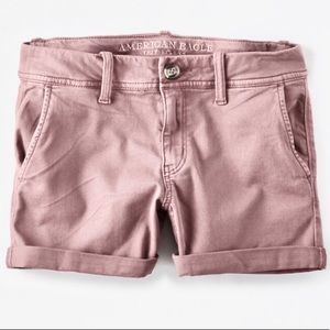 AE Khaki Midi Shorts